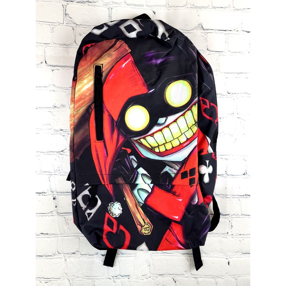 Harley Quinn DC Comics Henchwoman Anime Full Sz Backpack Geek Bag Jokers Puddin'